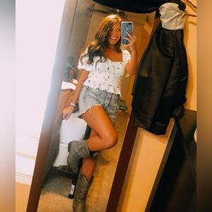 Forever 21 Lemon Print Top, Size Small